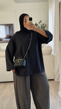 T-shirt Oversize en modal | Noir