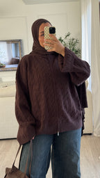 Gilet torsadée | Chocolat