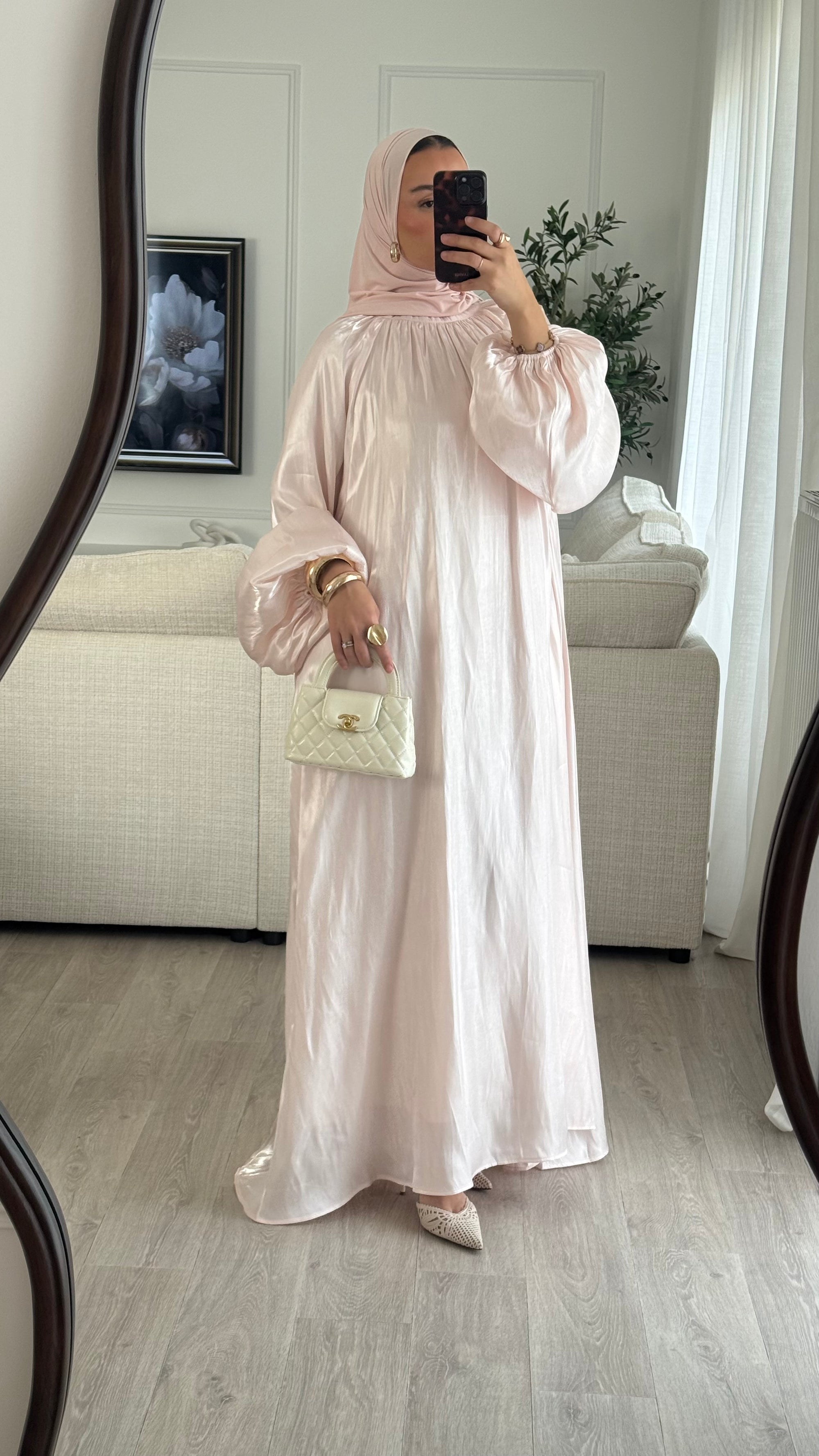 Robe Qamar | Baby pink