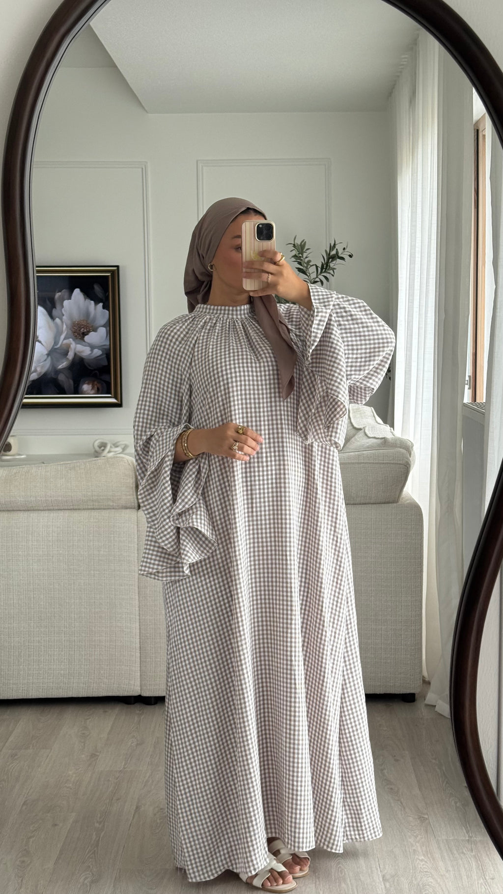 Robe Vichy | Taupe