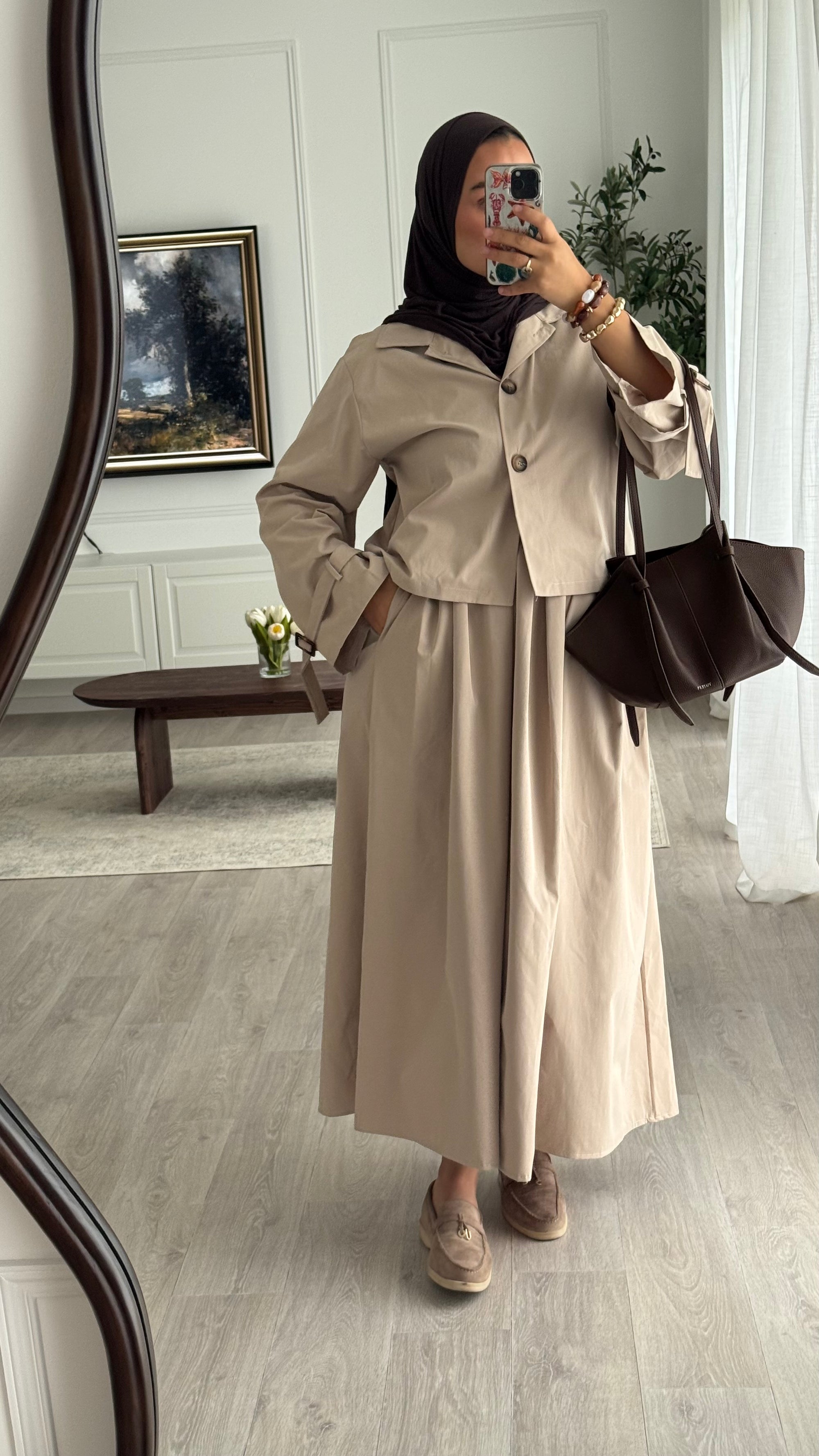 Ensemble jupe Trench | Beige