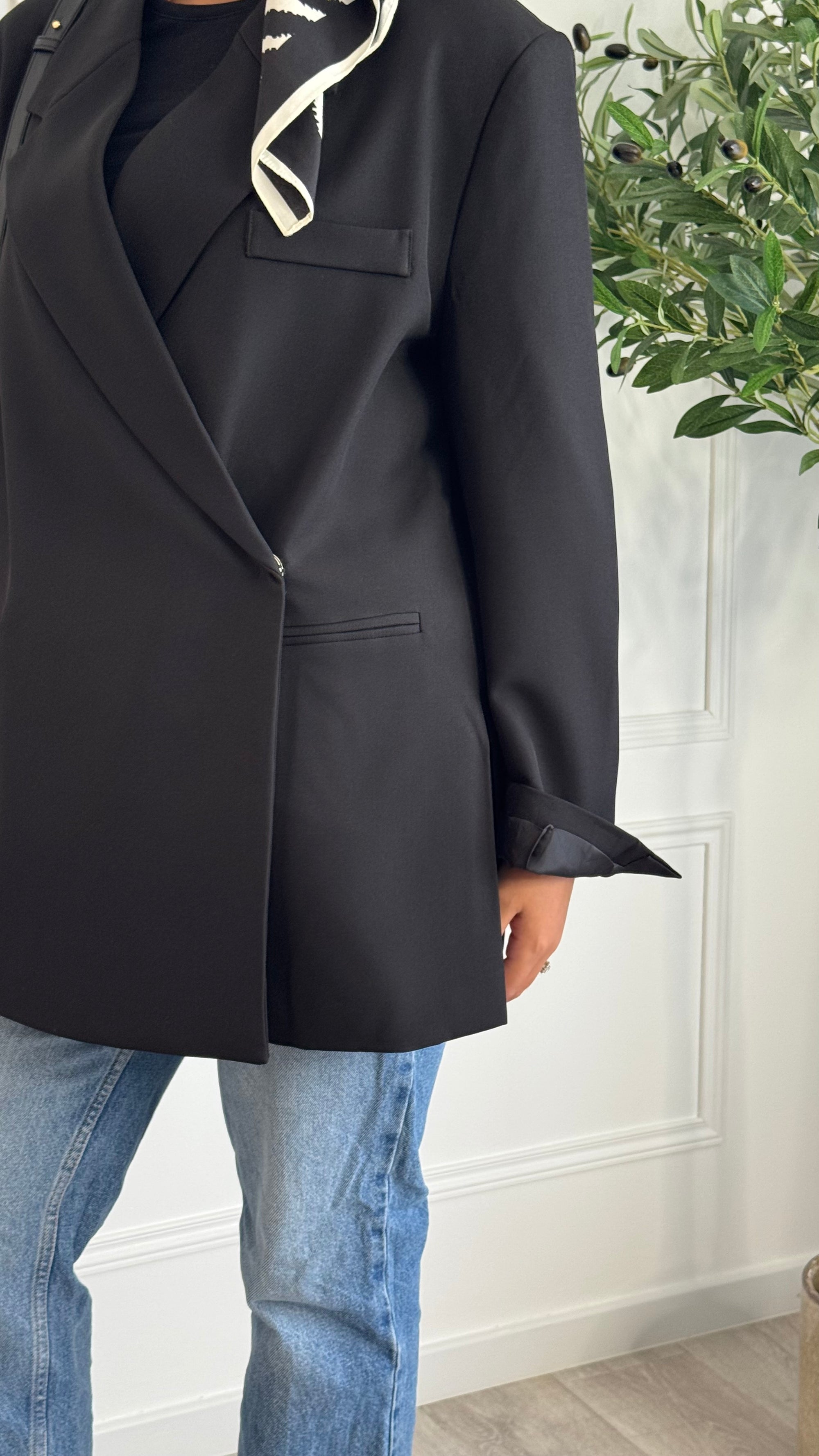 Blazer croisée oversize l Noir