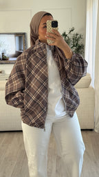 Bombers à carreaux | Taupe