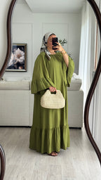 Robe à volant | Vert