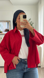 Chemise oversize | Rouge