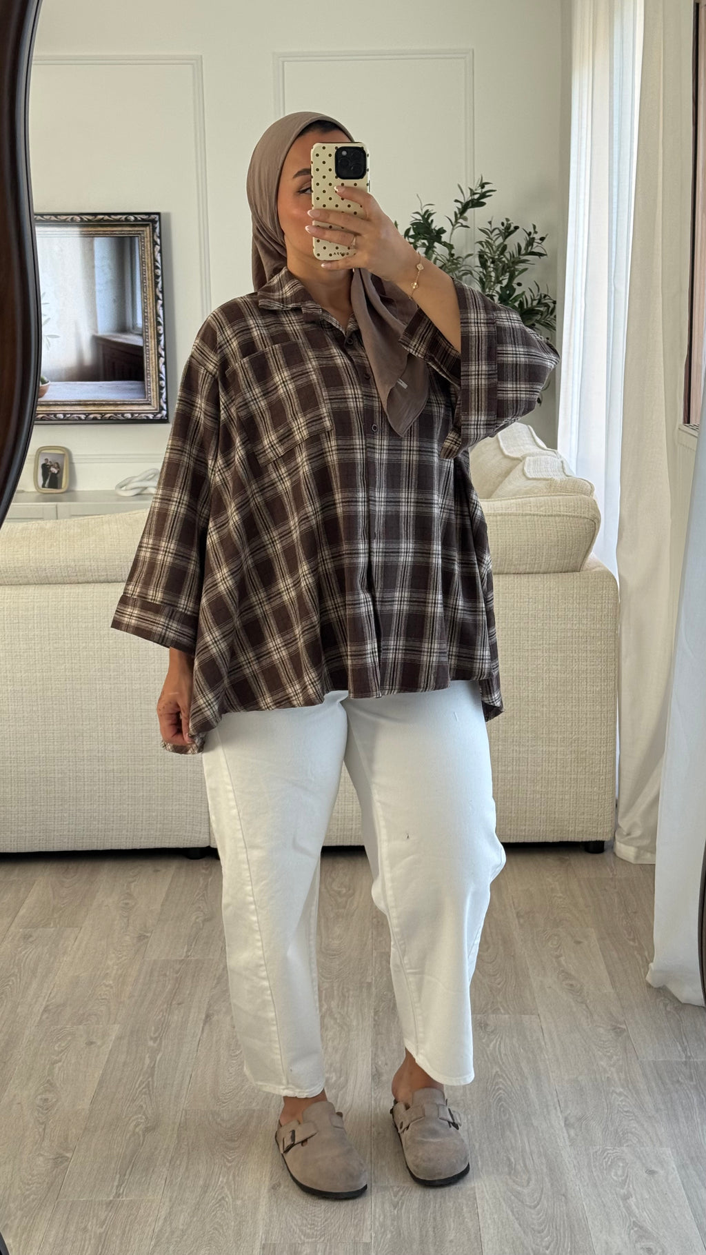 Chemise Oversize à carreaux | Chocobeige