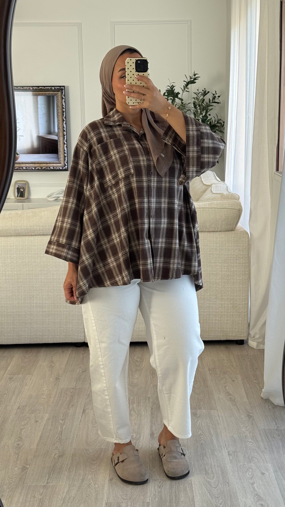 Chemise Oversize à carreaux | Chocobeige