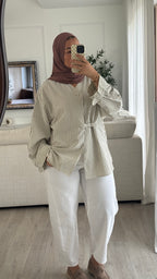 Chemise rayée | Terracota