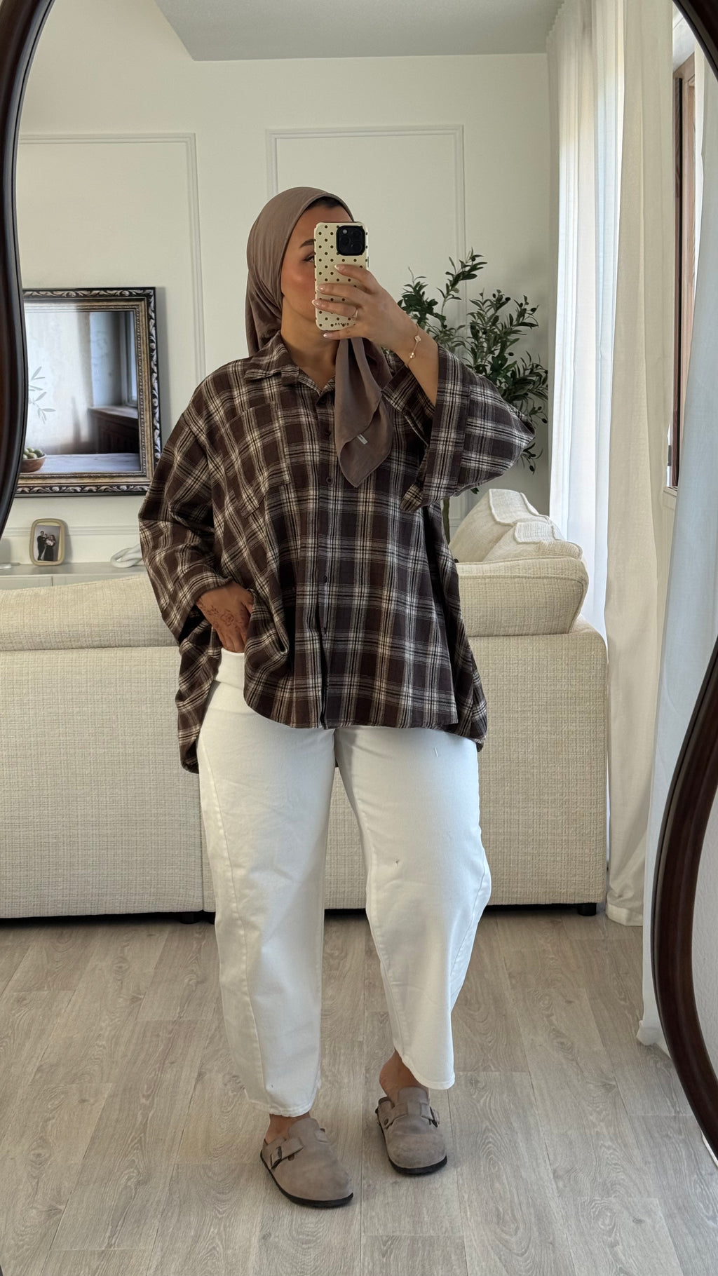 Chemise Oversize à carreaux | Chocobeige