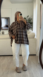 Chemise Oversize à carreaux | Chocobeige