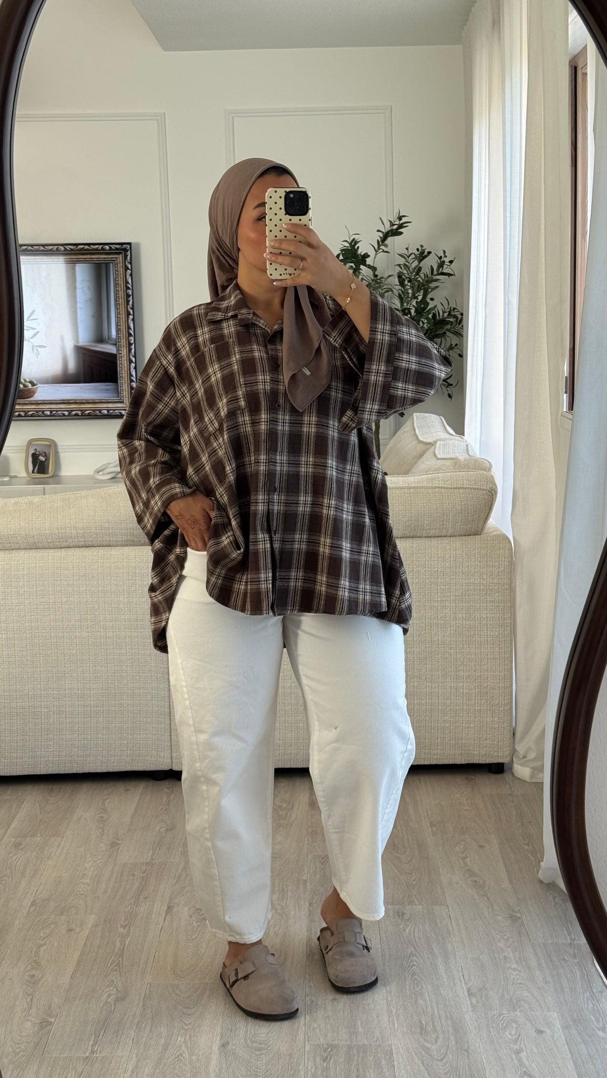 Chemise Oversize à carreaux | Chocobeige