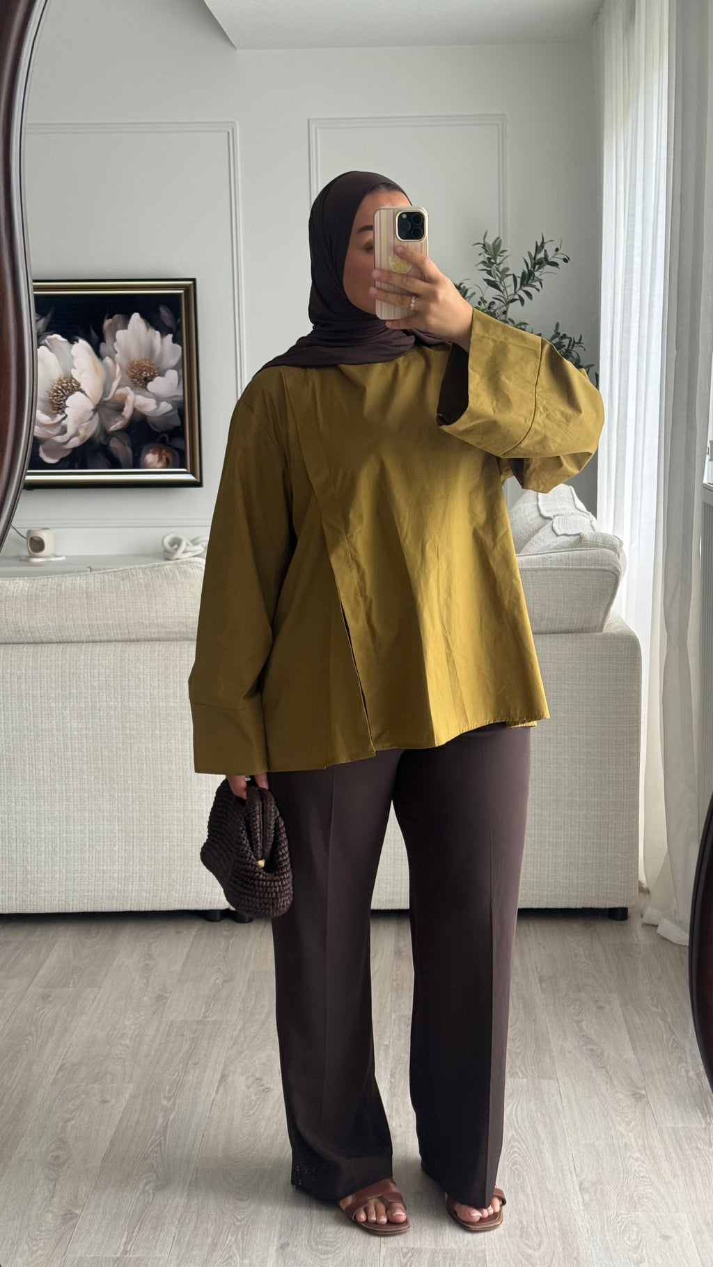 Blouse fentes | Olive