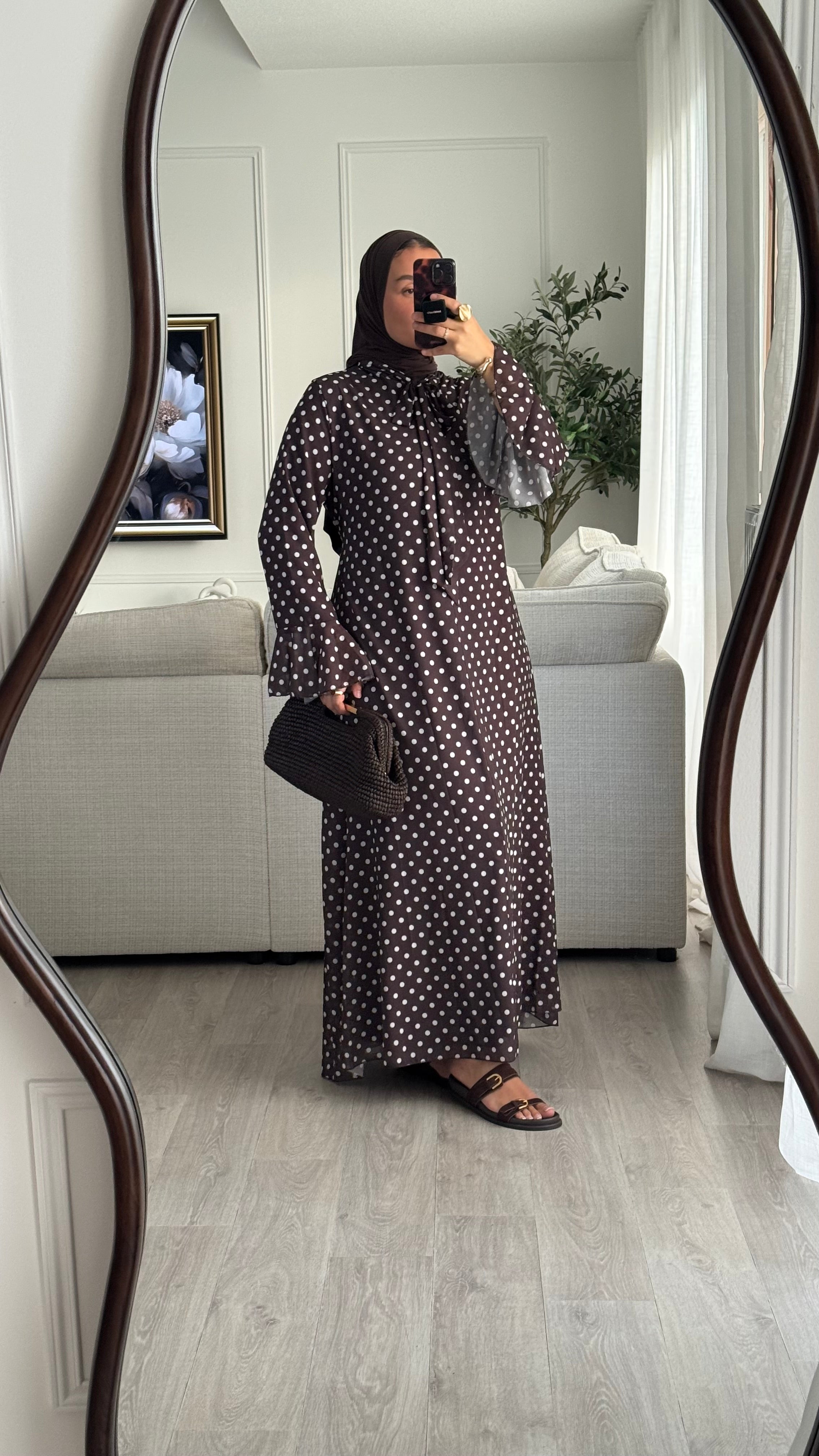Robe à pois Kayna | Chocolat