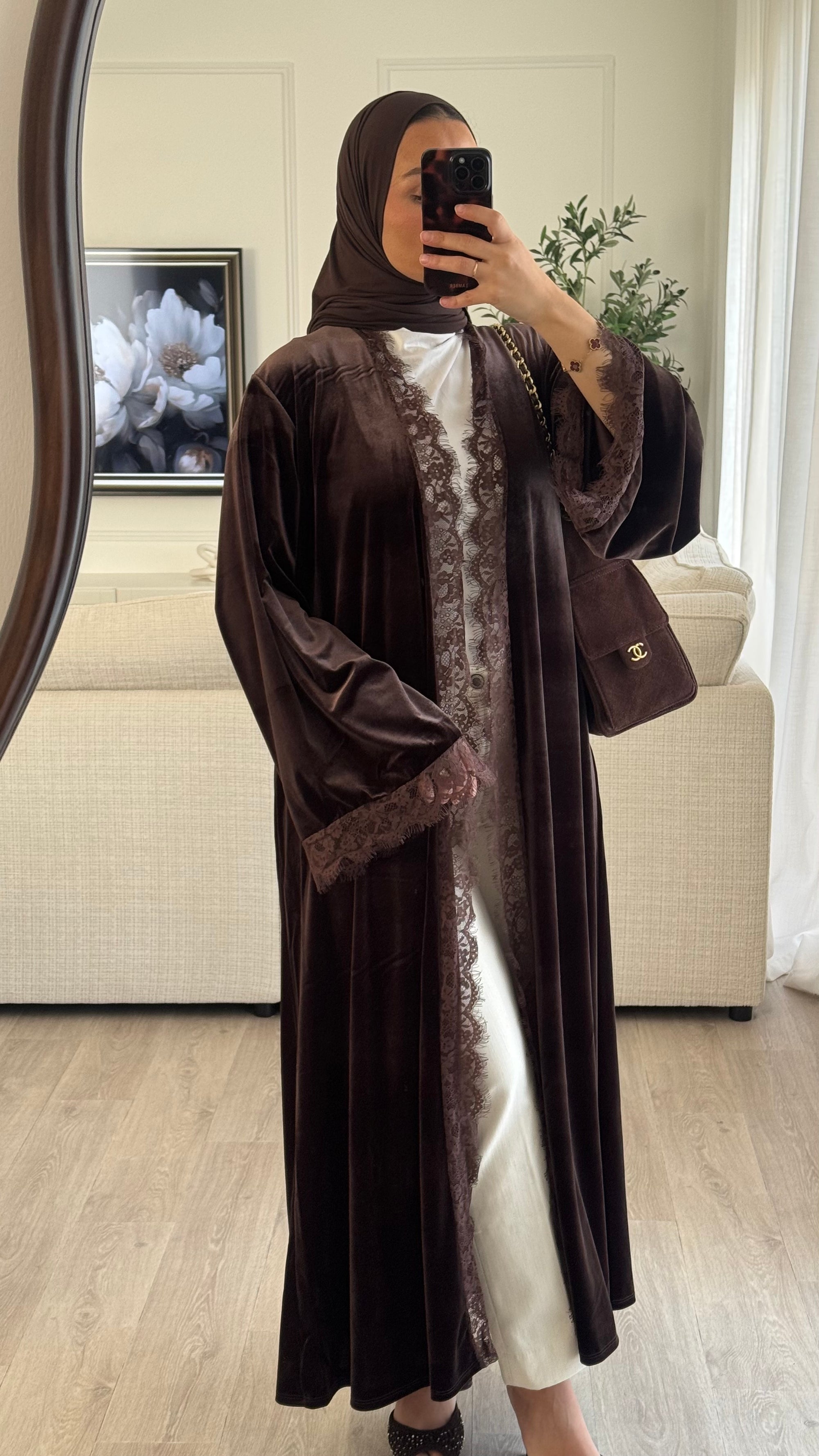 Kimono Velours | Chocolat