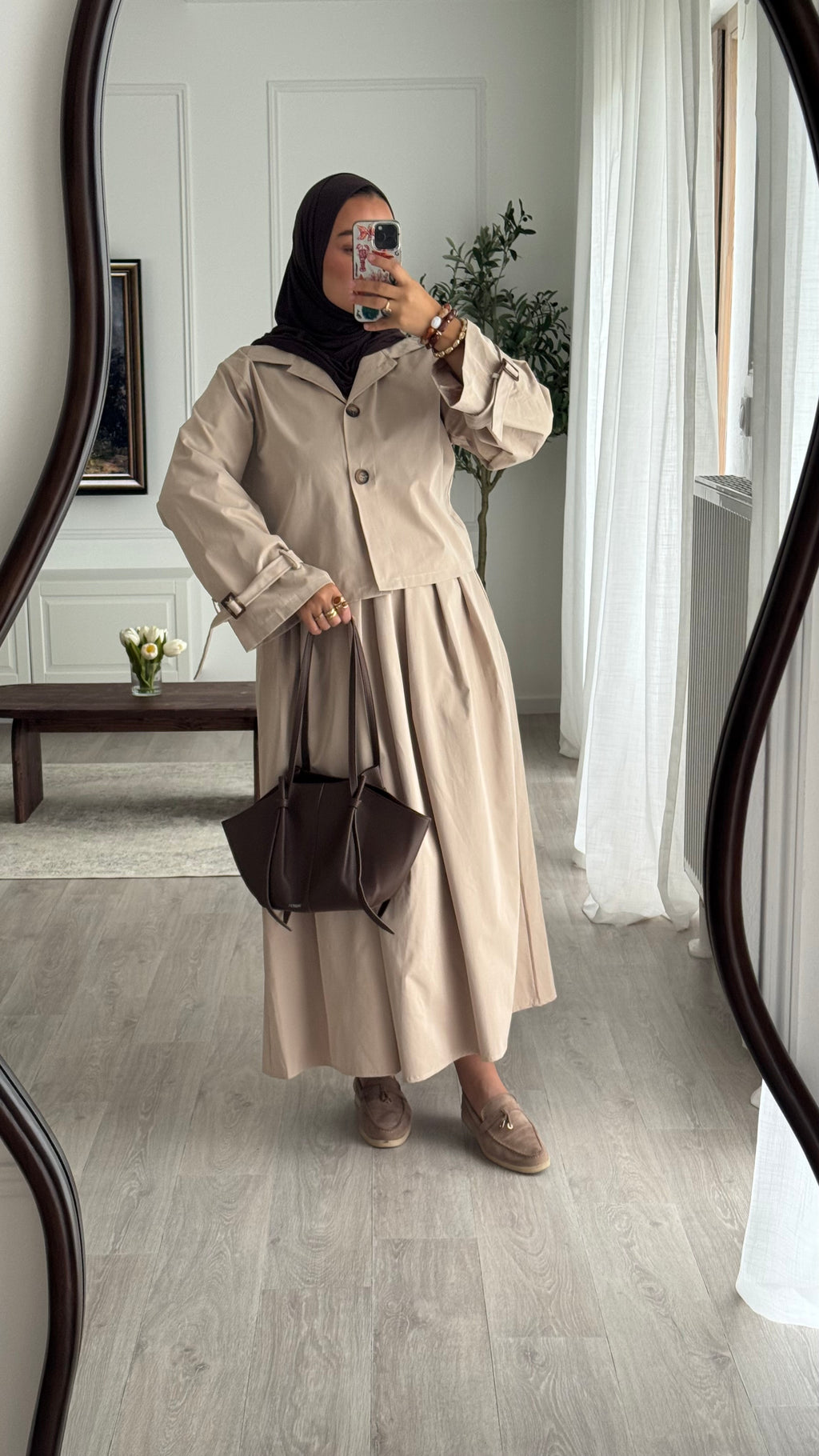 Ensemble jupe Trench | Beige
