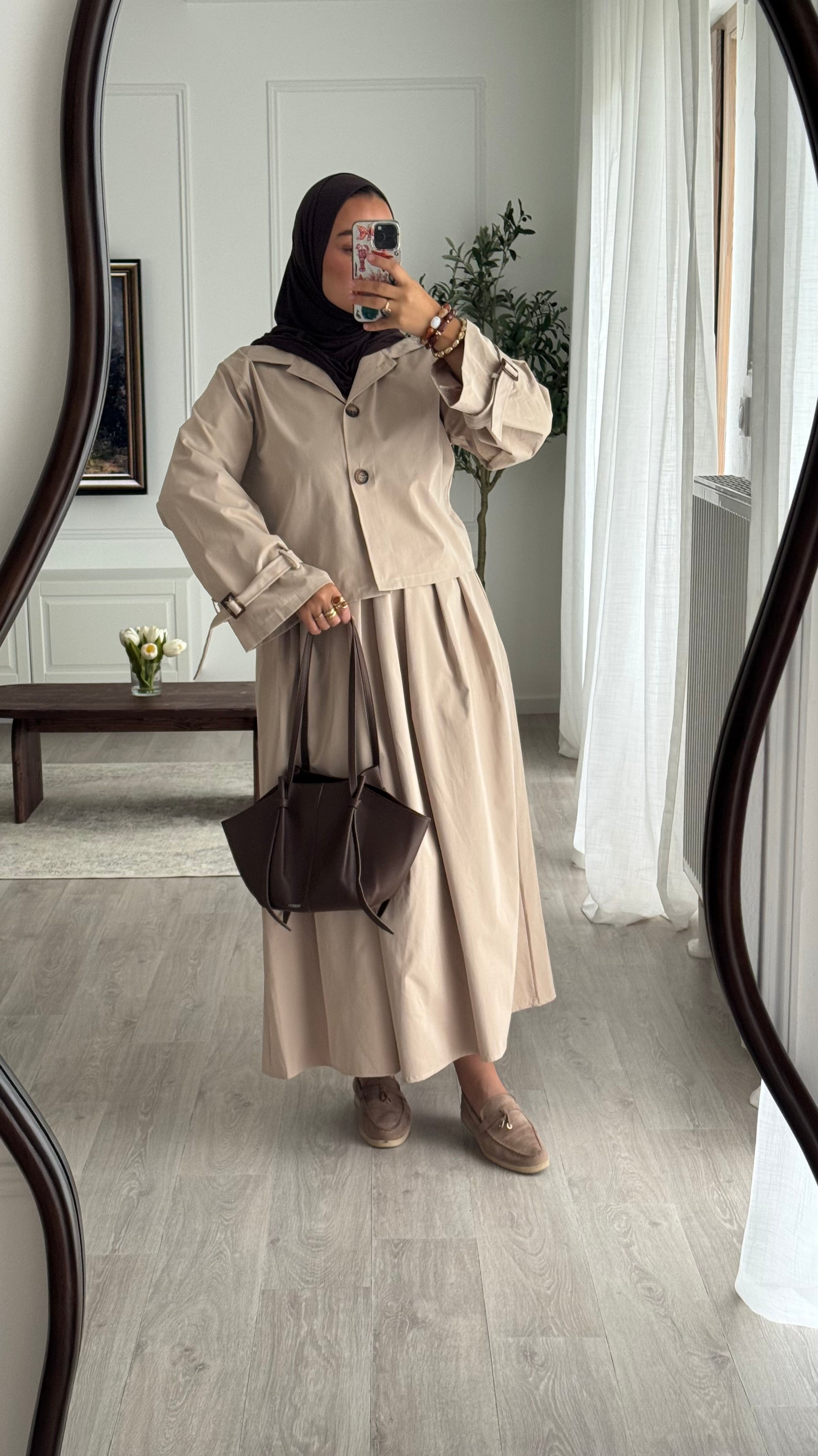 Ensemble jupe Trench | Beige