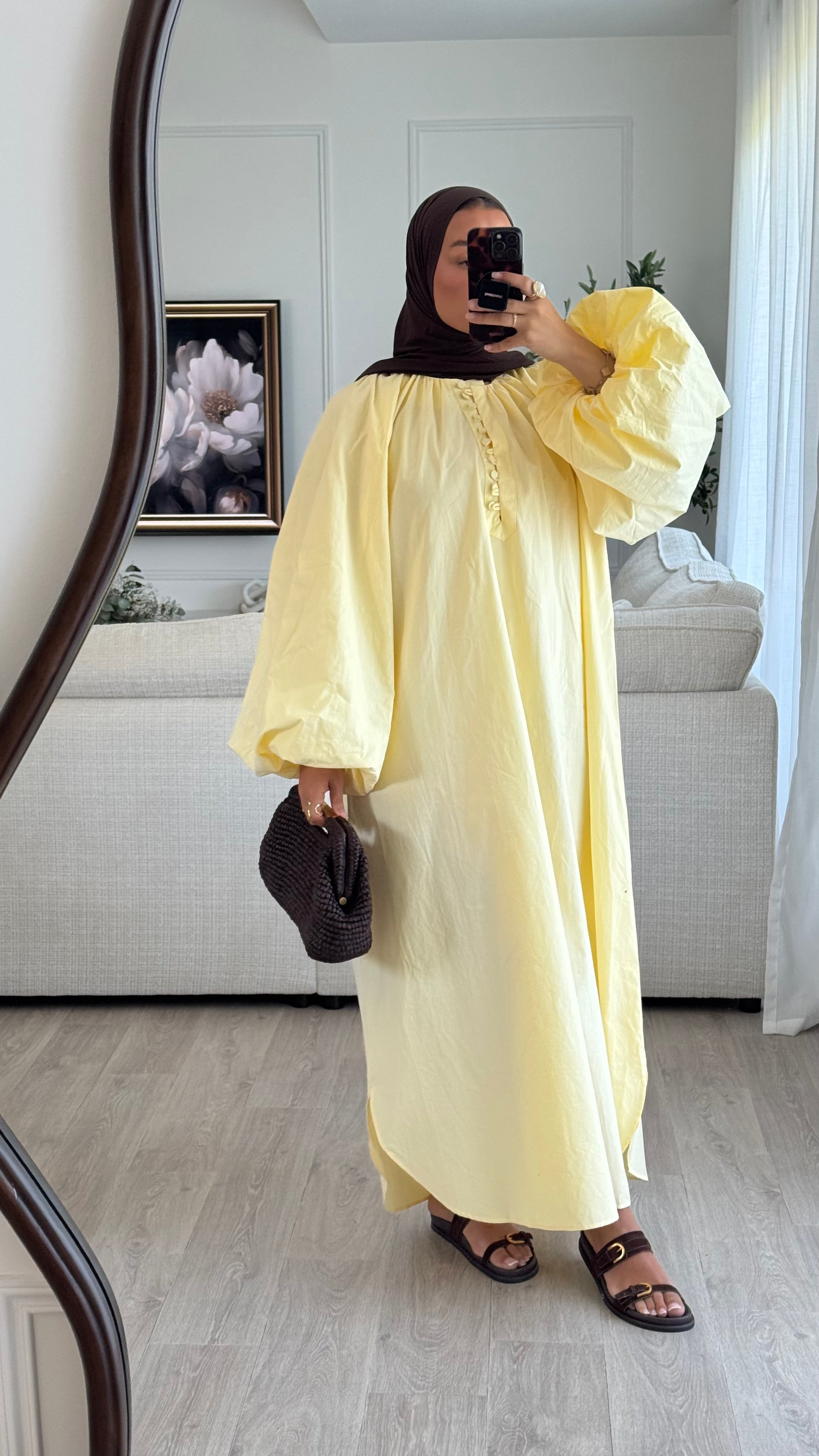 Robe 100% cotton | Jaune