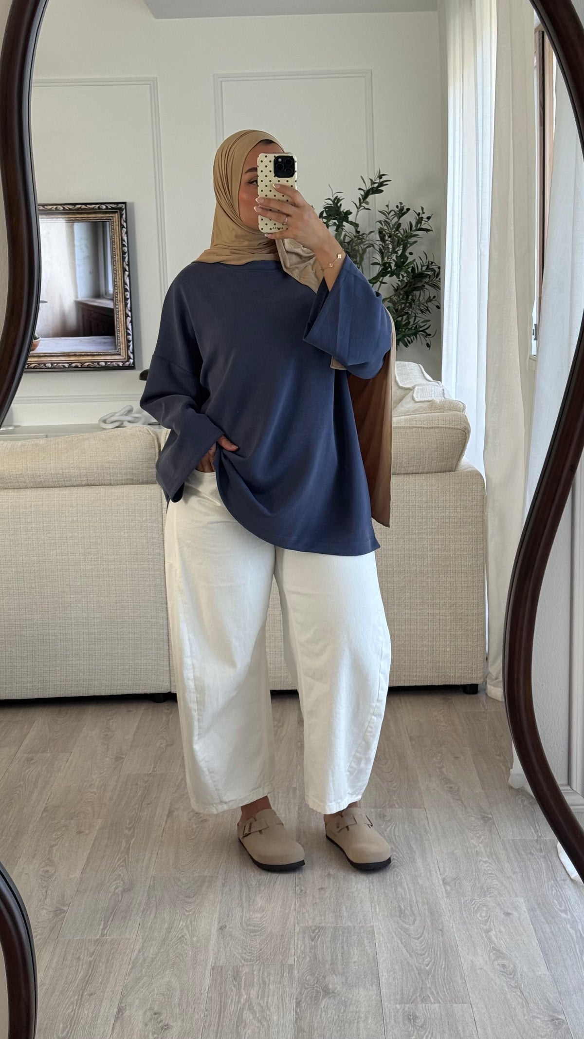 T-shirt Oversize en modal | Bleu jeans