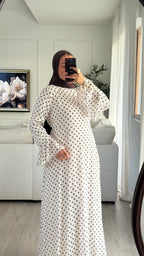 Robe à pois Kayna | Blanc