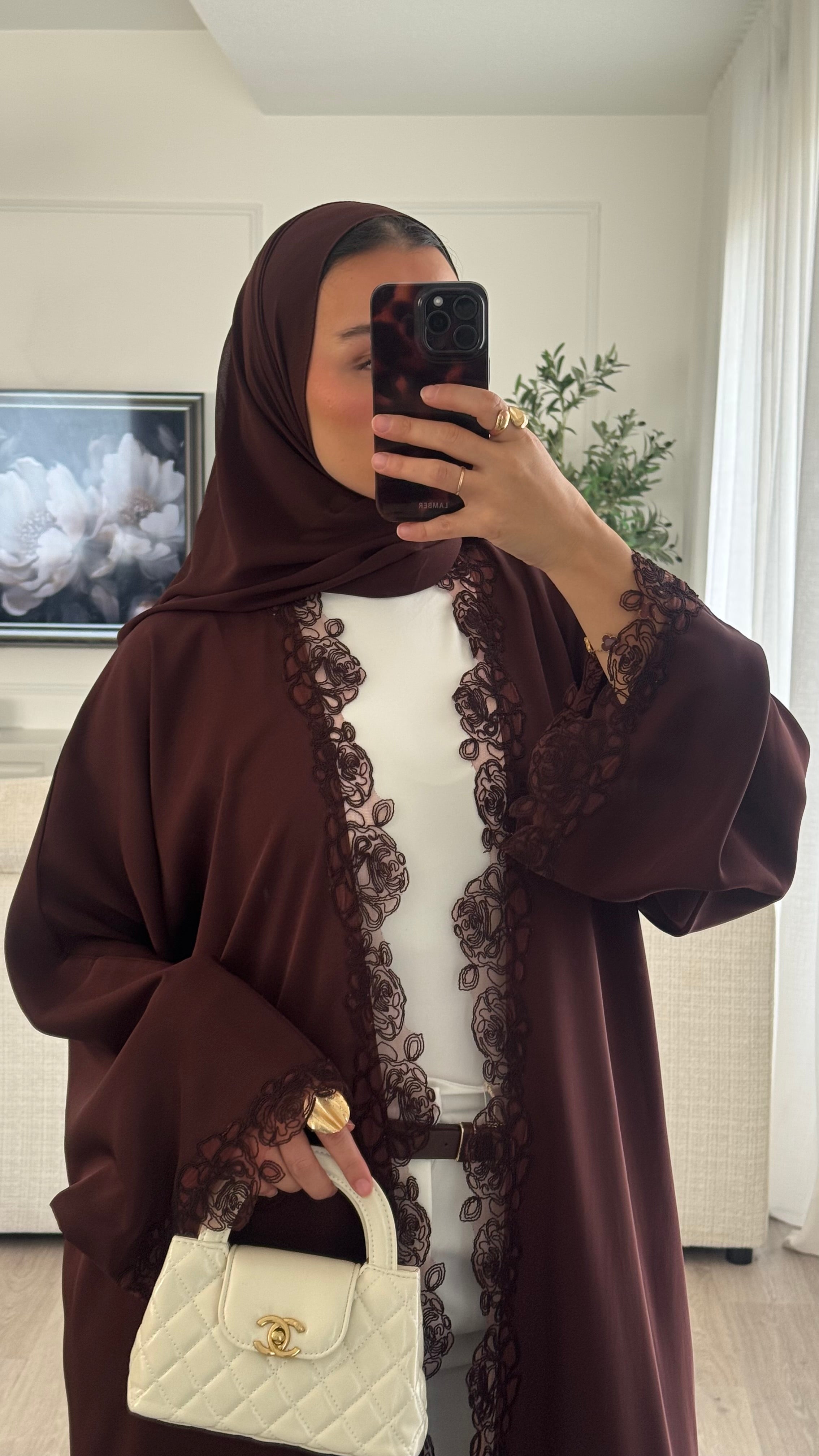 Abaya Lace | Chocolat [Édition spéciale – Création Dubaï]