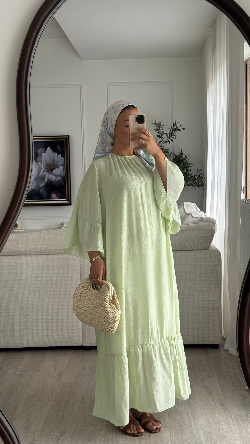 Robe à volant | Menthe