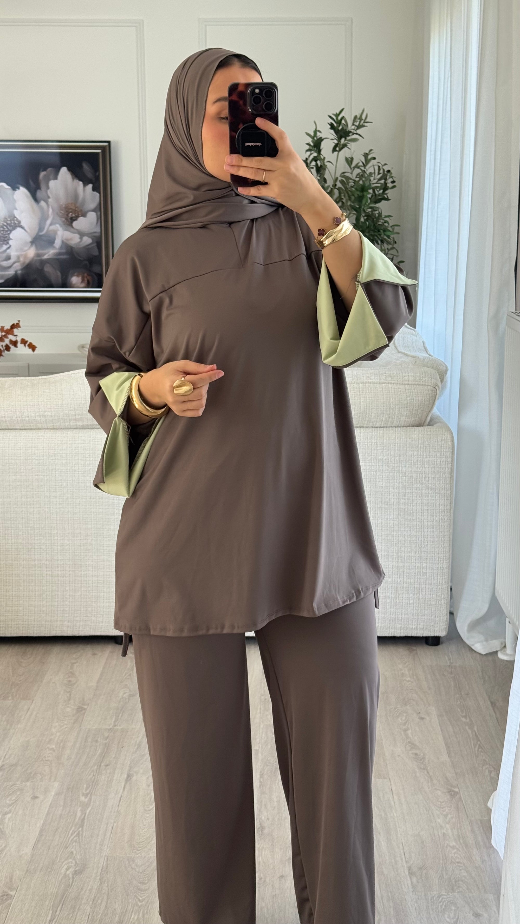Burkini Lycia | taupe - vert