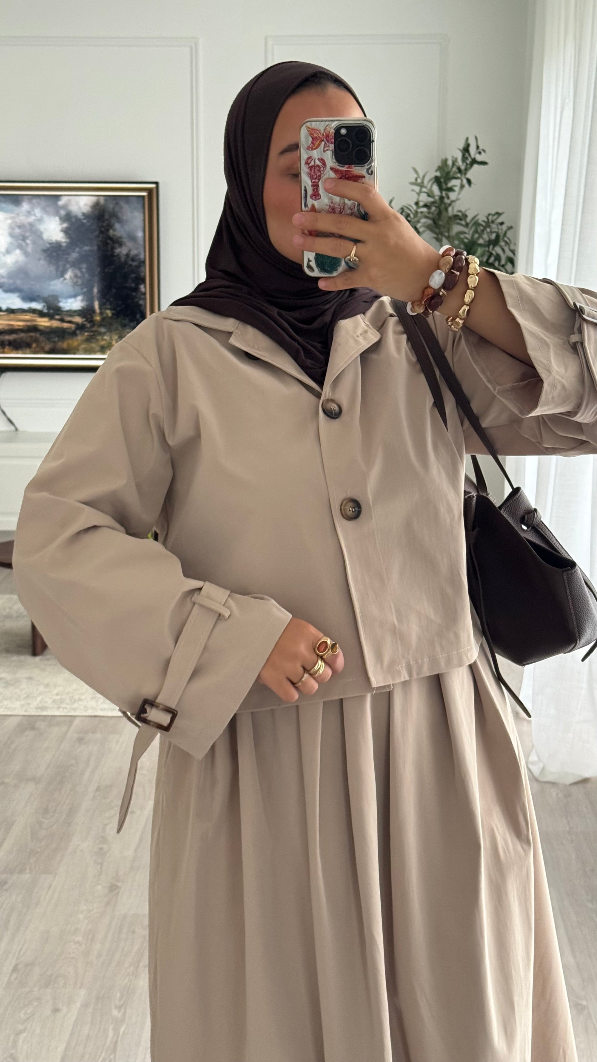 Ensemble jupe Trench | Beige