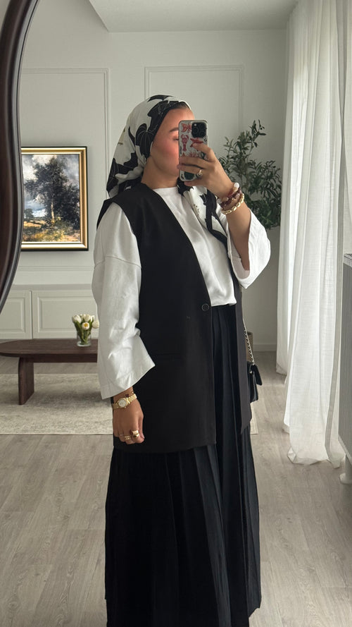 Aida sleeveless blazer | Black
