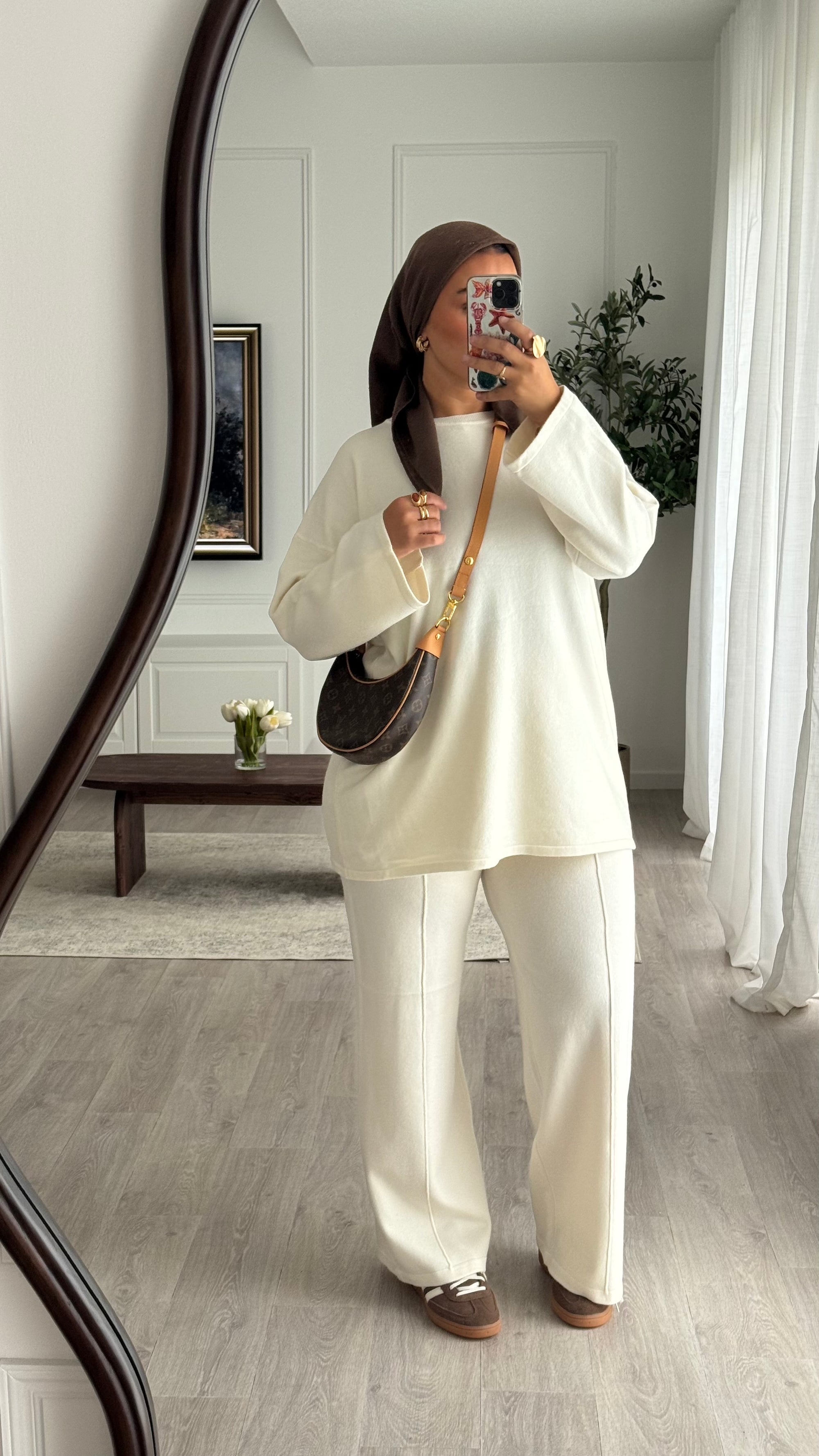 Ensemble en maille Elissa| Écru