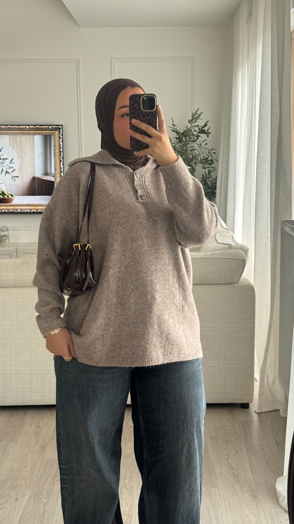 Pull Polo | Taupe