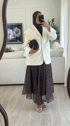 Jupe Organza pois  | Chocolat