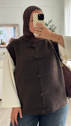 Gilet sans manches | Chocolat