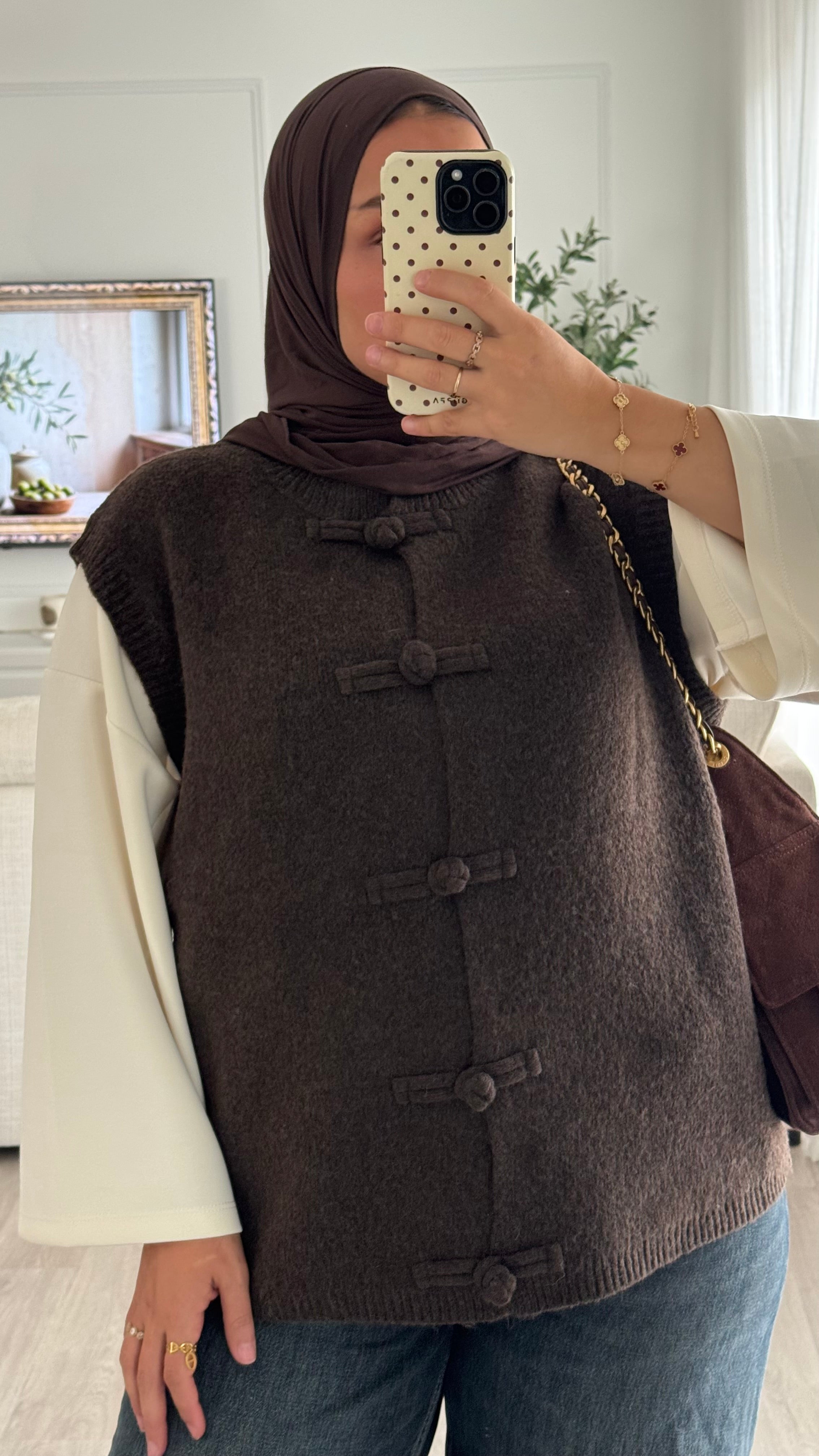 Gilet sans manches | Chocolat