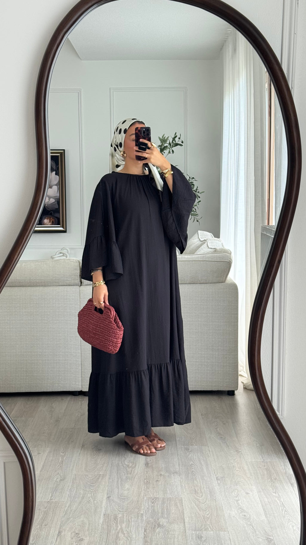 Robe à volant | noir