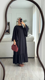 Robe à volant | noir