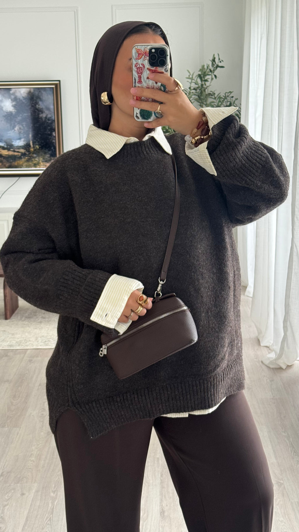 Pull Oversize Maya | Chocolat