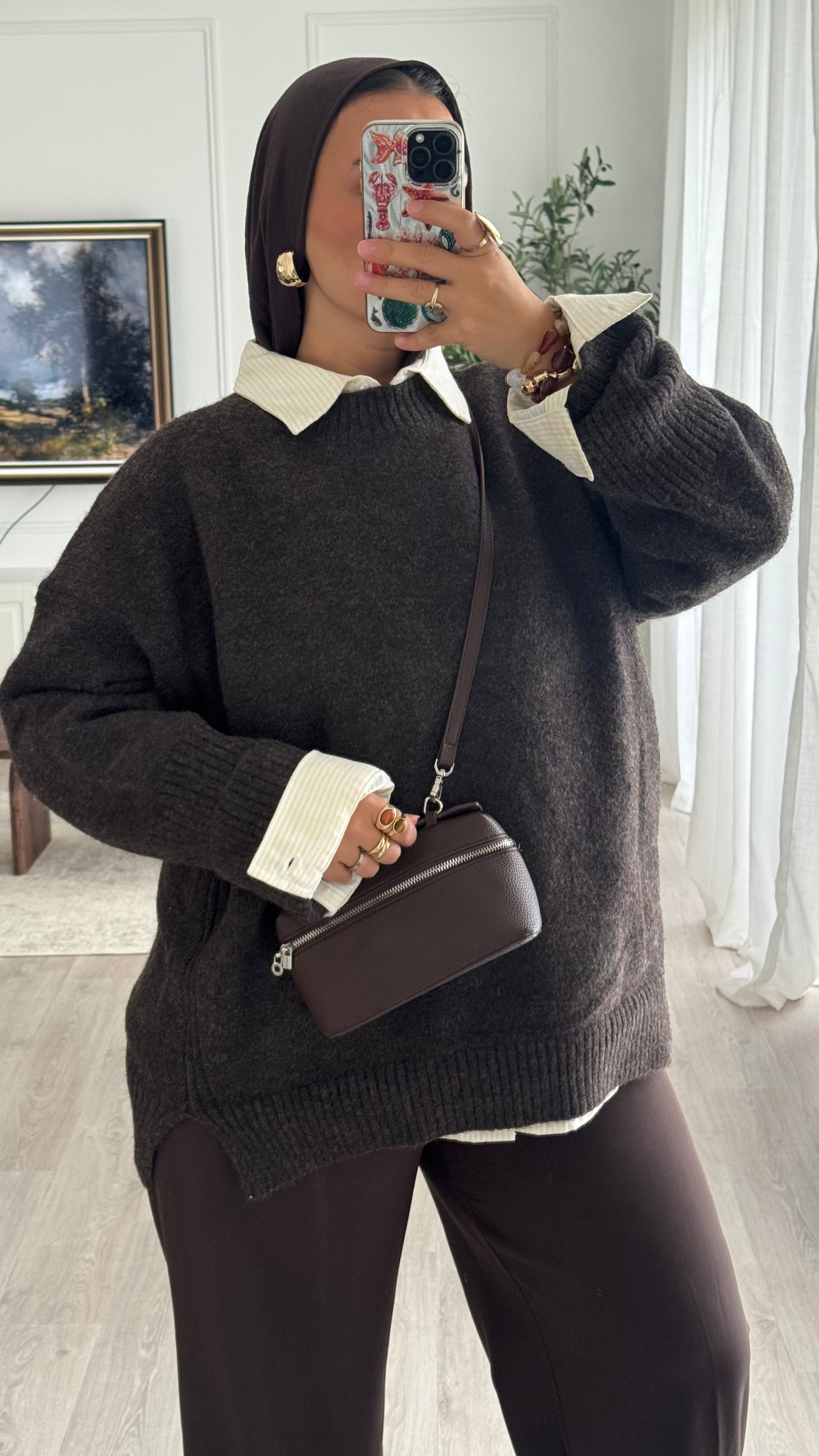 Pull Oversize Maya | Chocolat