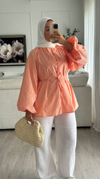 Blouse 100% cotton | Orange