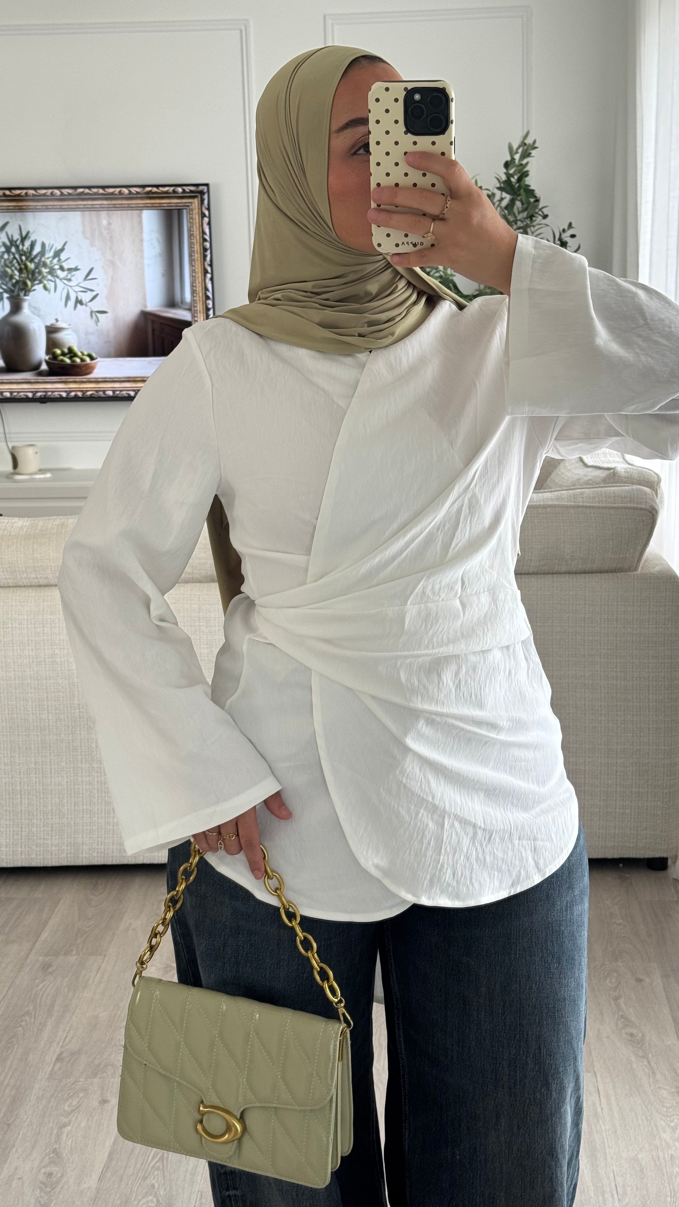 Chemise cache-coeur | Blanc
