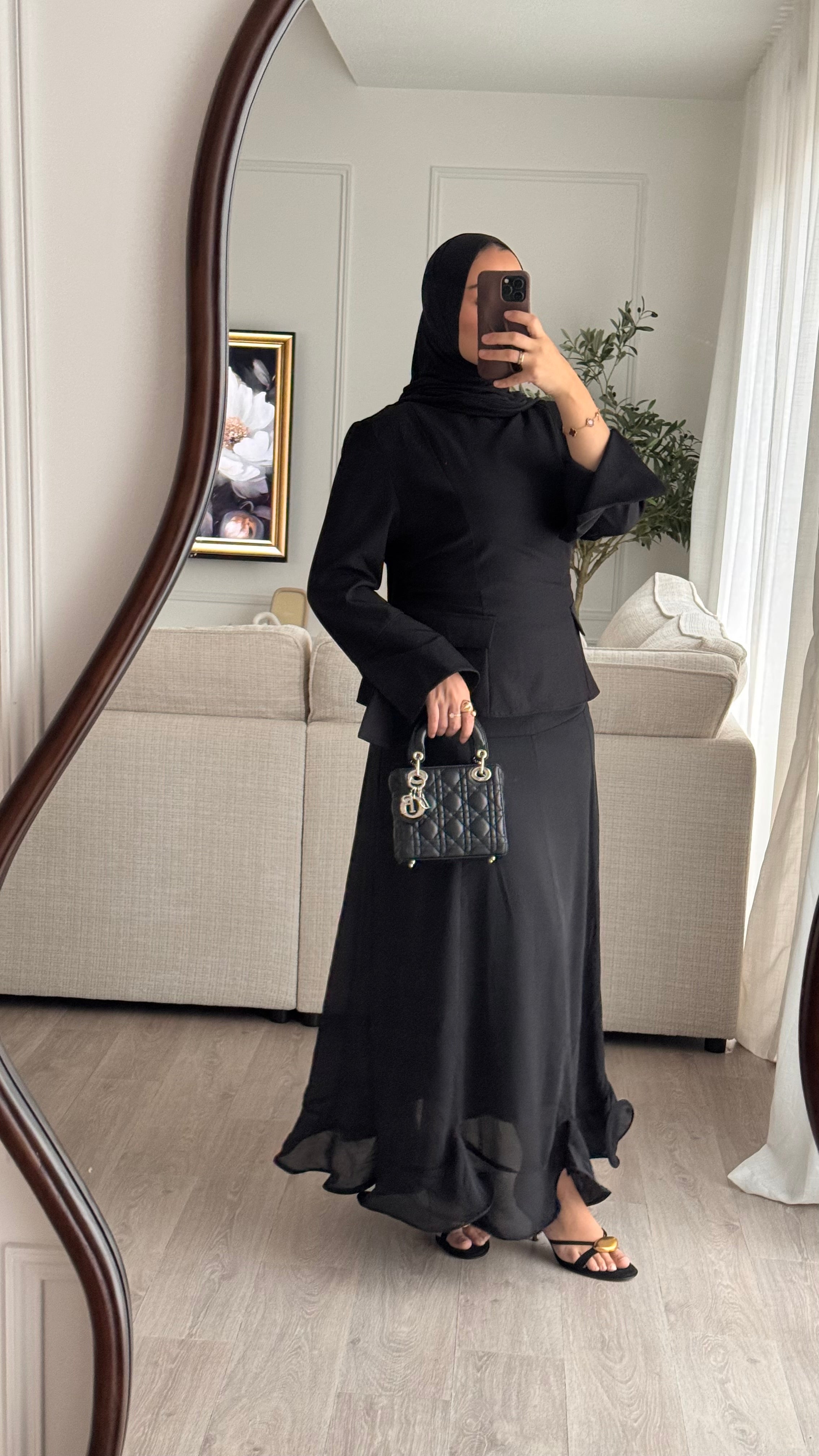 Ruffled skirt | Black