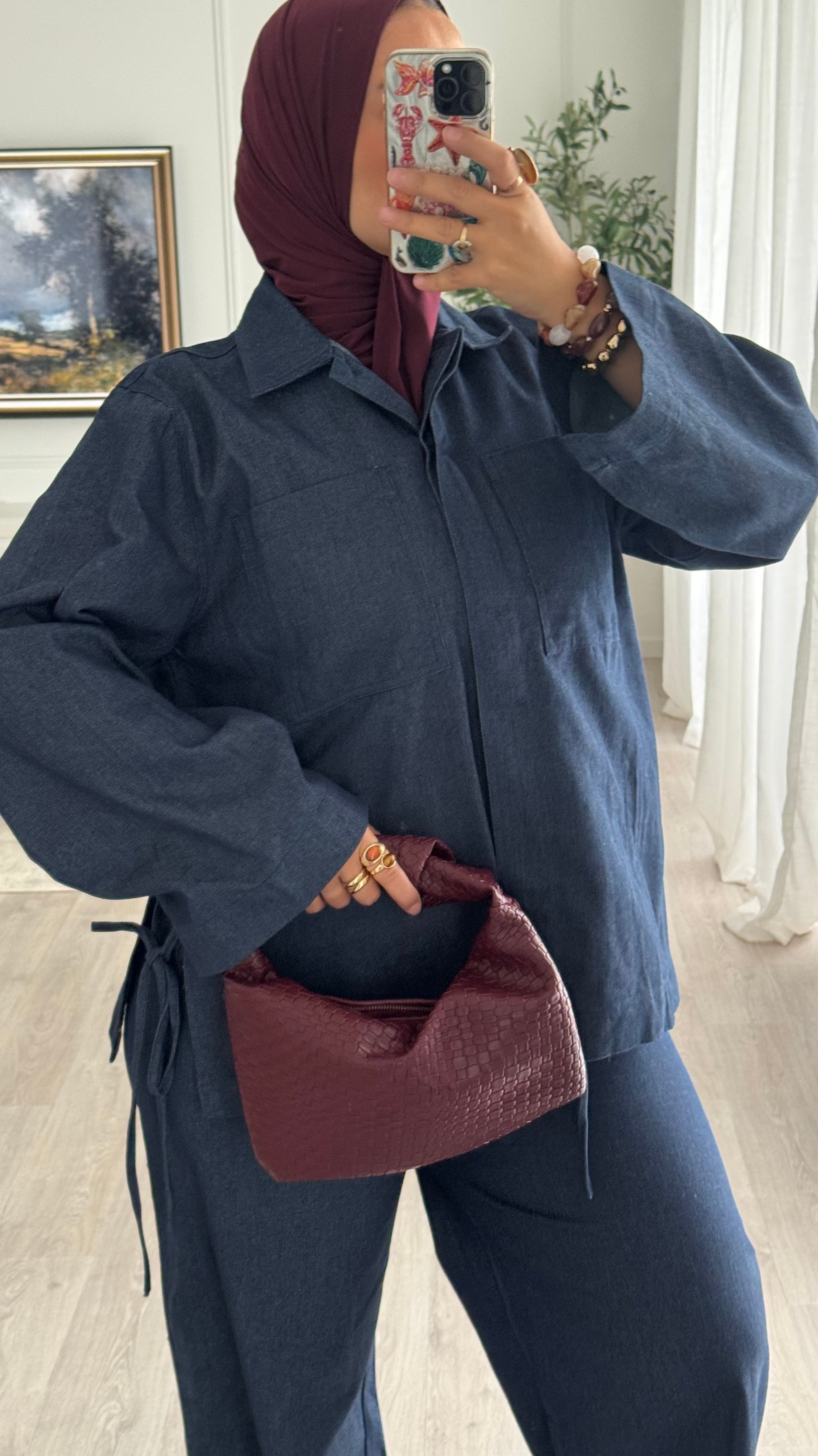 Ensemble Jeans oversize | Bleu