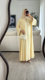 Ensemble Abaya Jawhara | Jaune