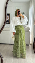 Jupe à pois I Vert