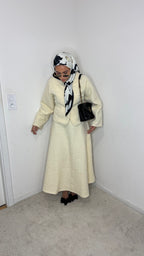 Ensemble en laine Oumey Blanc cassé