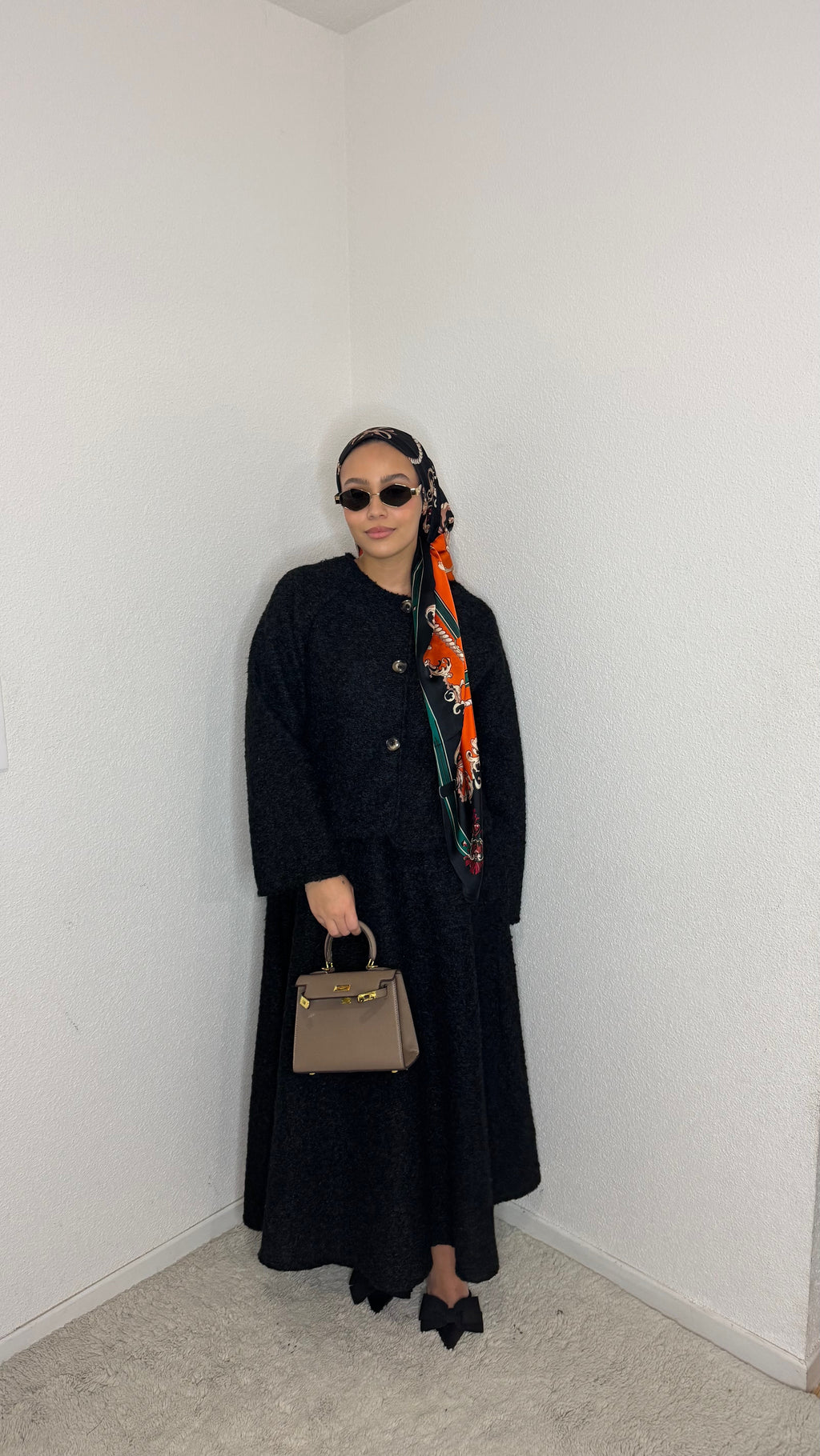 Ensemble en laine Oumey Blanc cassé